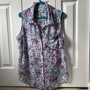 Button down floral blouse